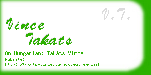 vince takats business card